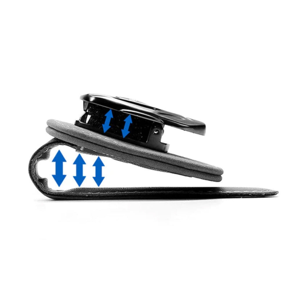 Clip per occhiali multifunzione in pelle scamosciata con logo dell'auto