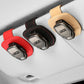 Clip per occhiali multifunzione in pelle scamosciata con logo dell'auto