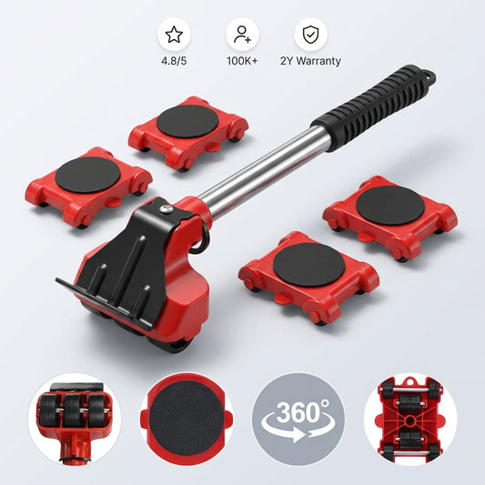 4dílná sada pro zvedání a stěhování těžkého nábytku - zvedněte bez námahy až 150 kg nábytku