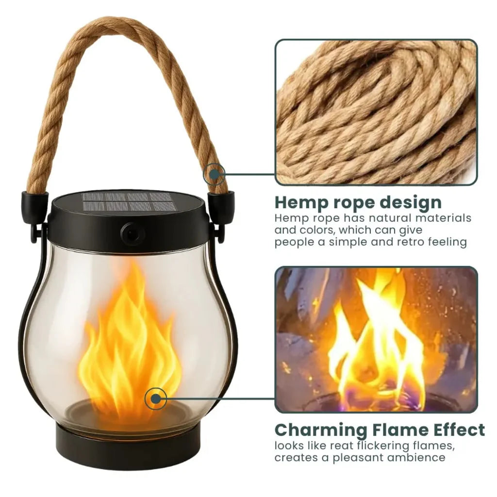 Solar Flame Effect Lantern